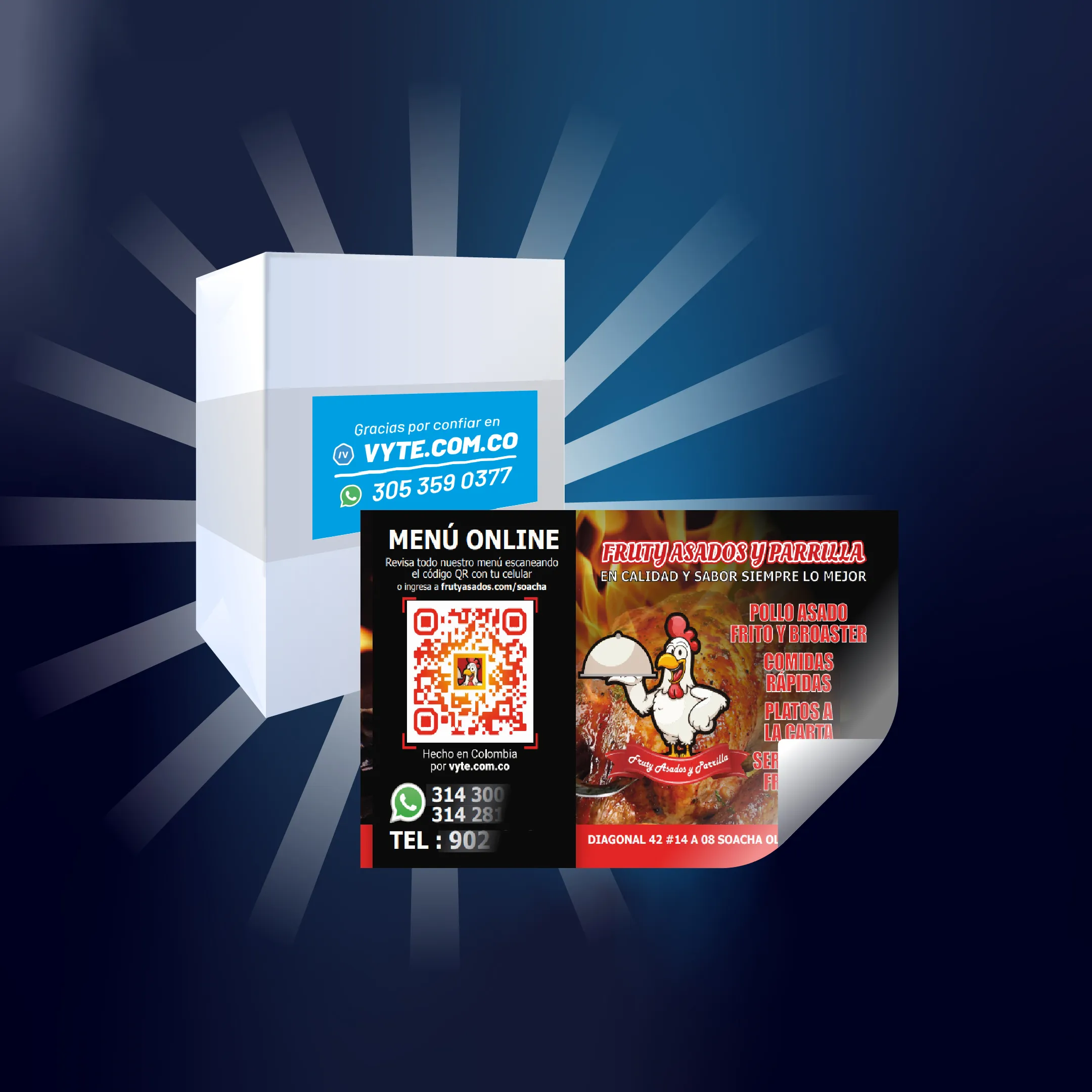 Tarjetas adhesivas QR